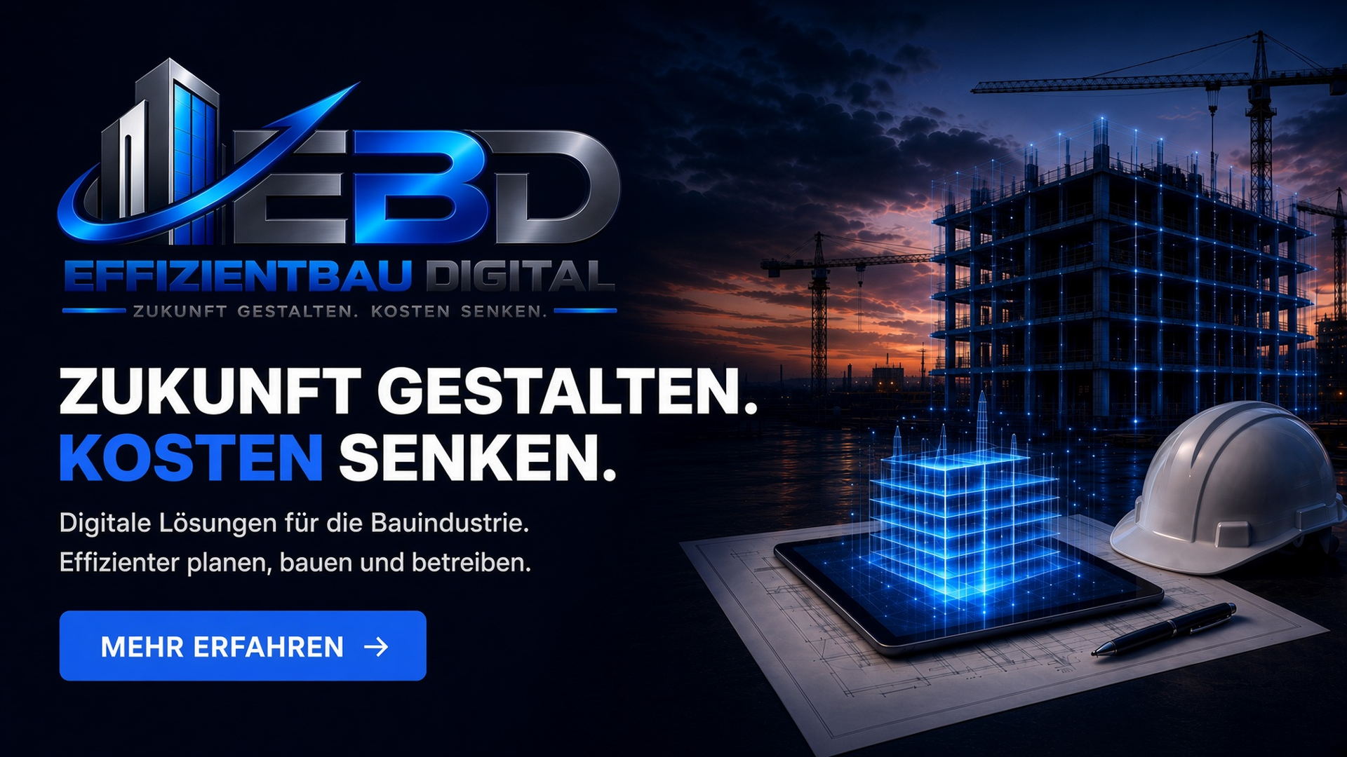 EBD Effizientbau Digital – Zukunft gestalten. Kosten senken.
